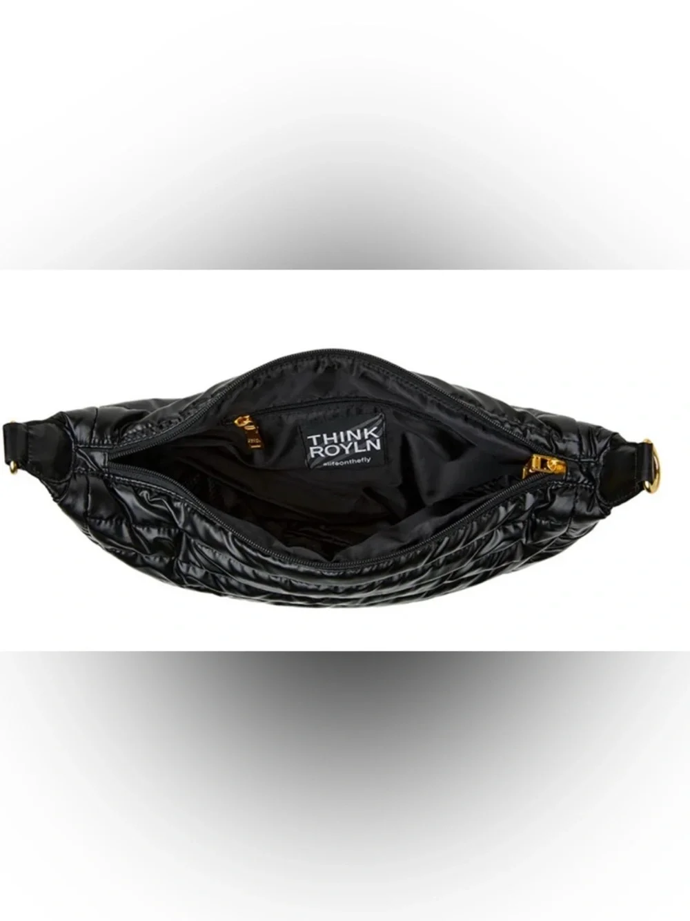 THINK ROYLN Elton Bag in Pearl Black‎ with Gold NIB